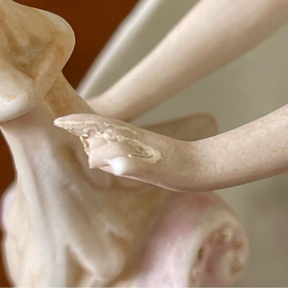 Vintage RARE One of a kind Porcelain Ceramic Goddess on a Ship Decor Art - Picture 9 of 16